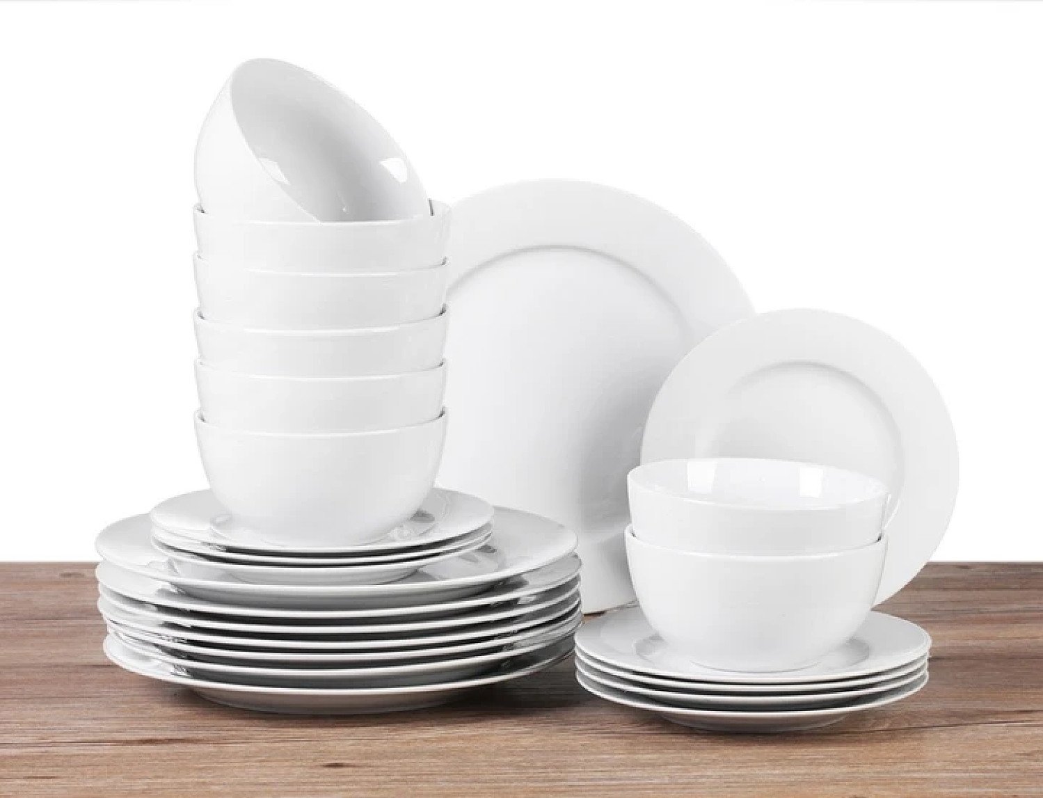 24 PIECE WHITE PURE DINNER SET Free Postage
