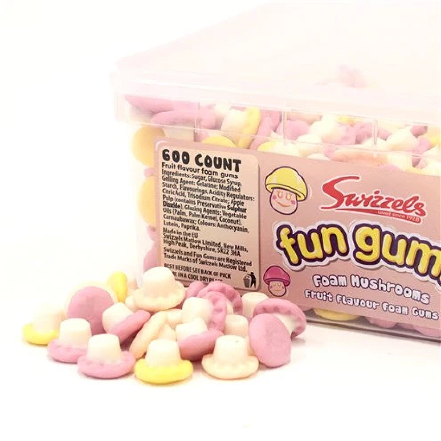 FOAM MUSHROOMS FUN GUMS (SWIZZELS MATLOW) 600 COUNT Free Postage