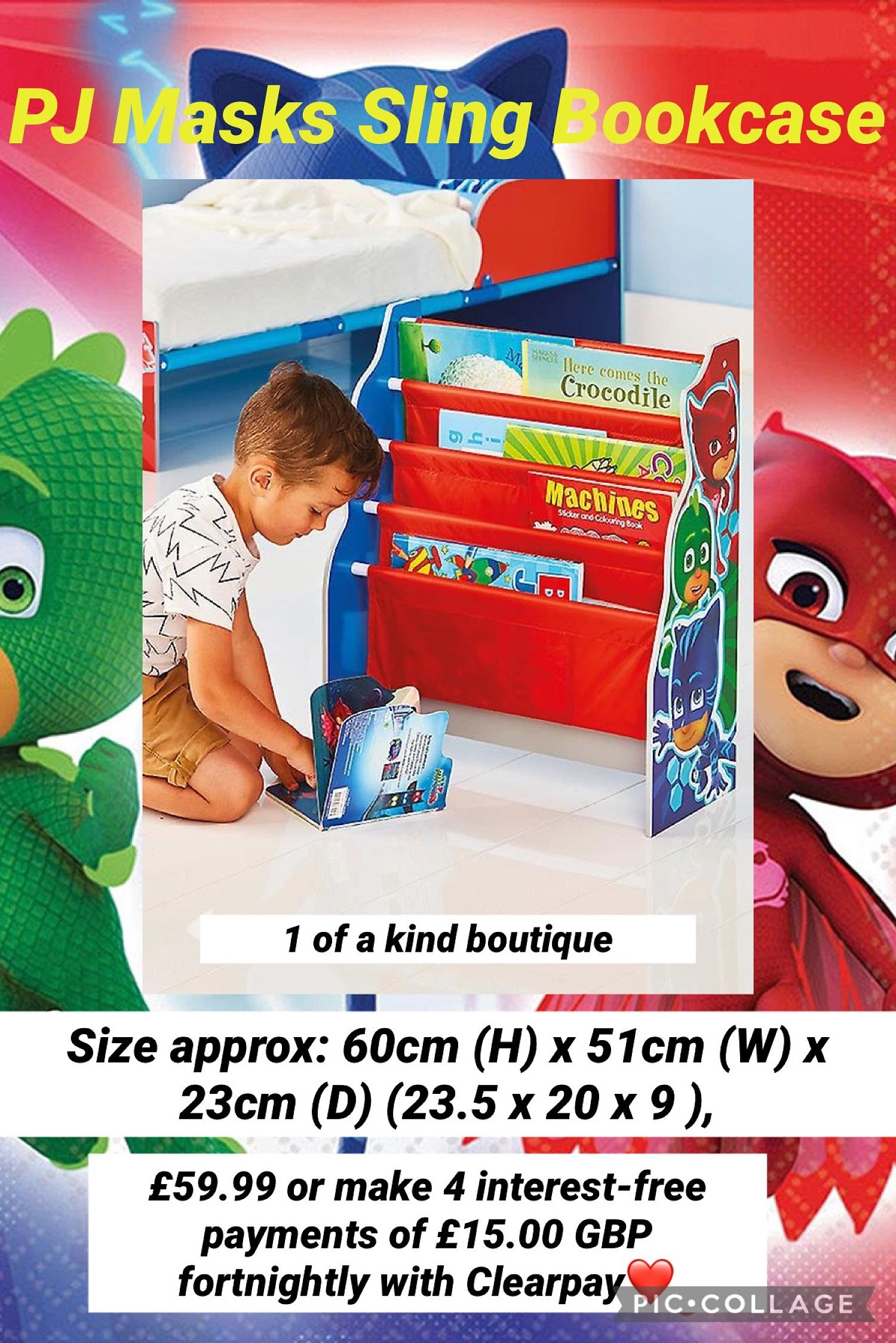 PJ Masks Sling Bookcase Free Postage