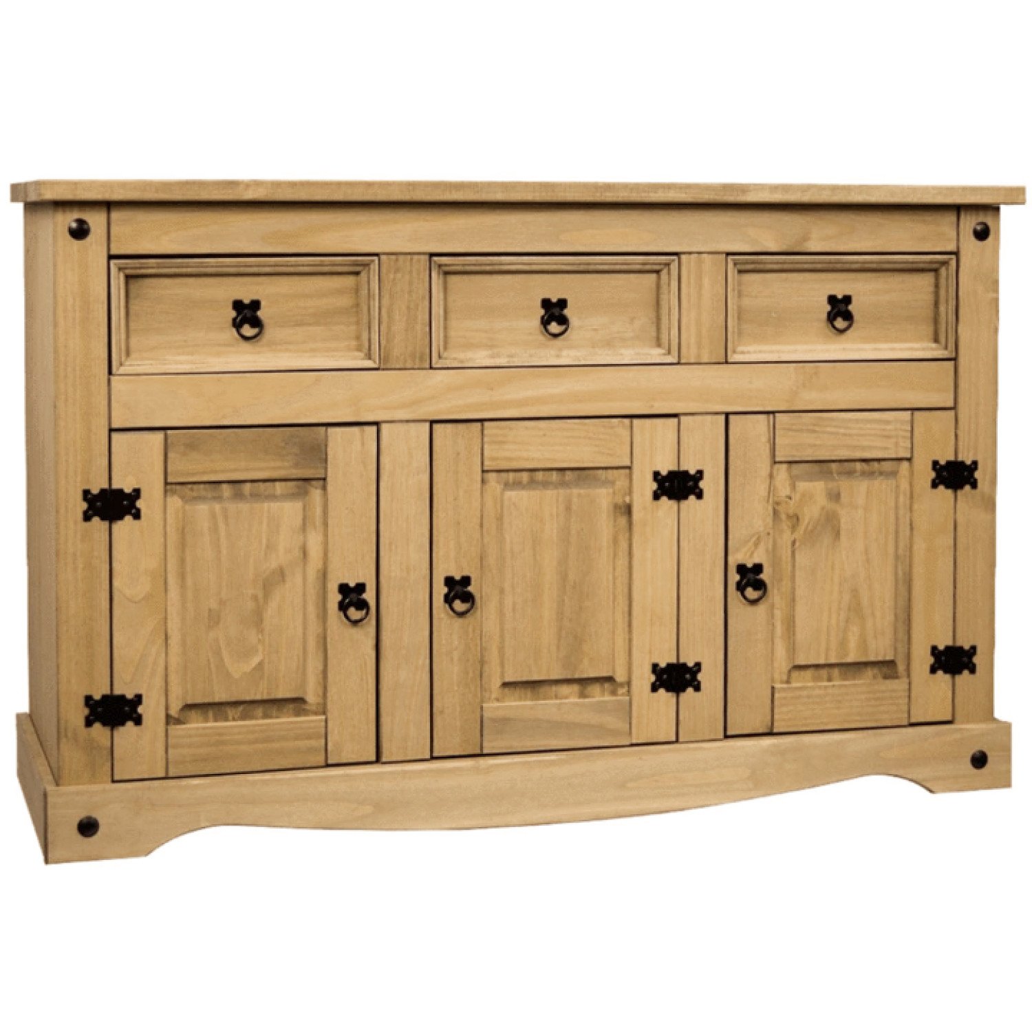 3 Door 3 Drawer Sideboard Free Postage