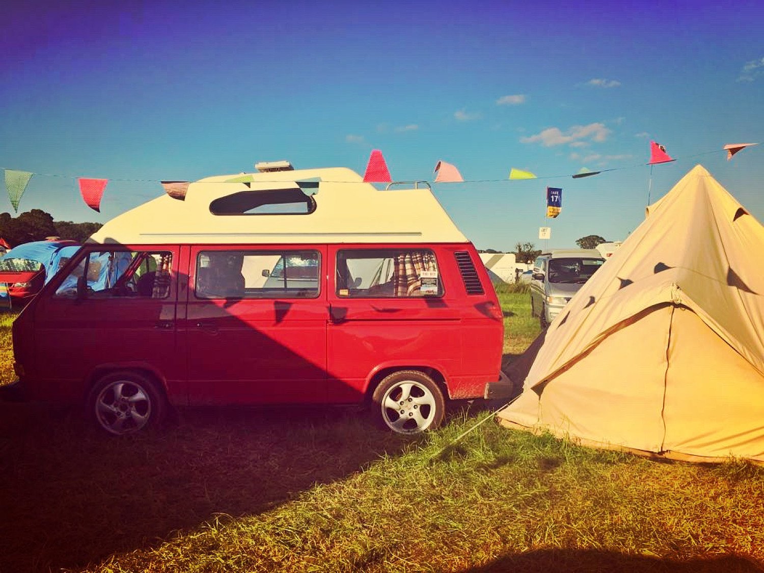 Retro campervan hire in Portsmouth, Hampshire Tiki Red Campervan Hire