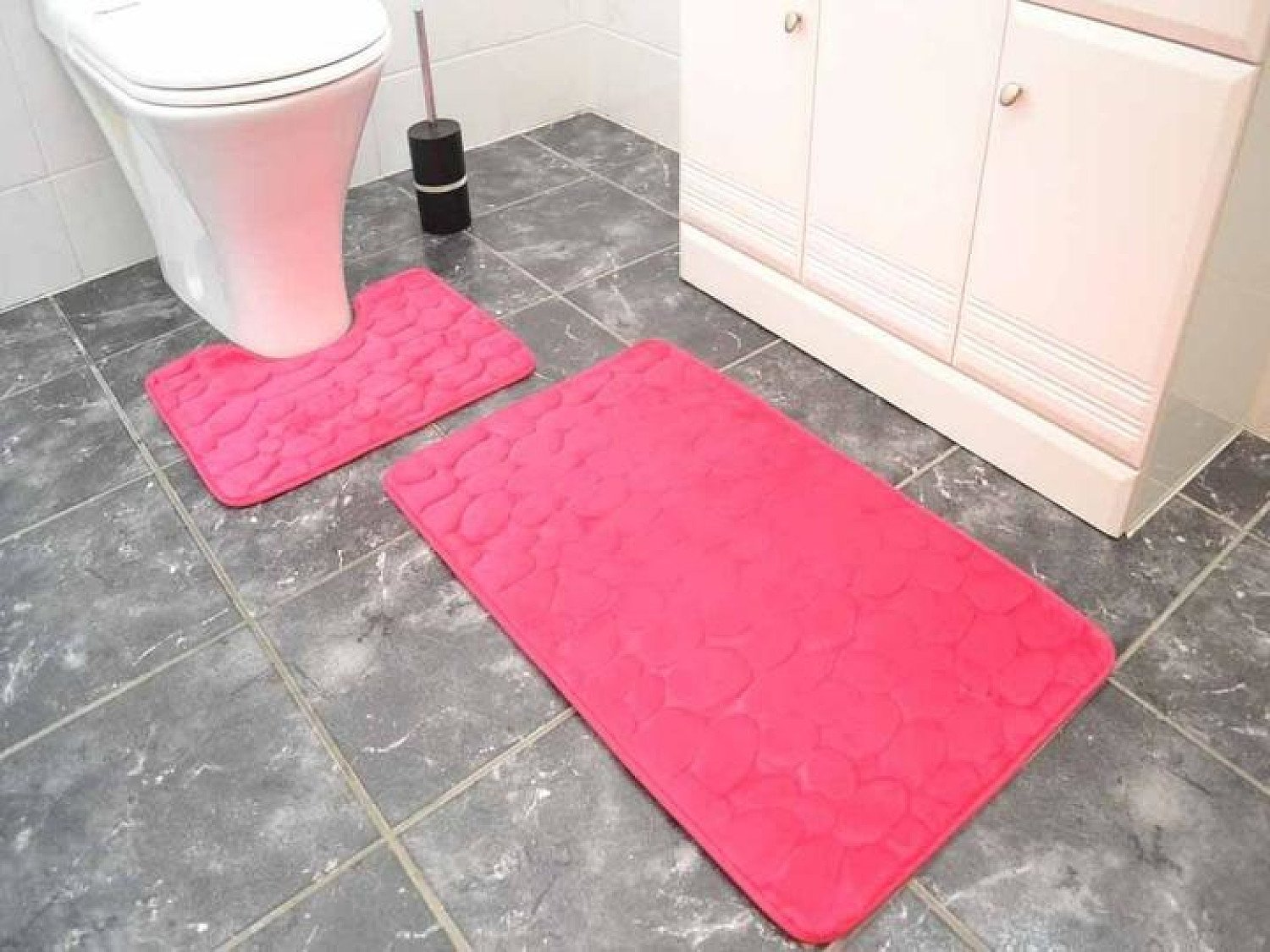Pink Pebble Bathroom Set Free Postage