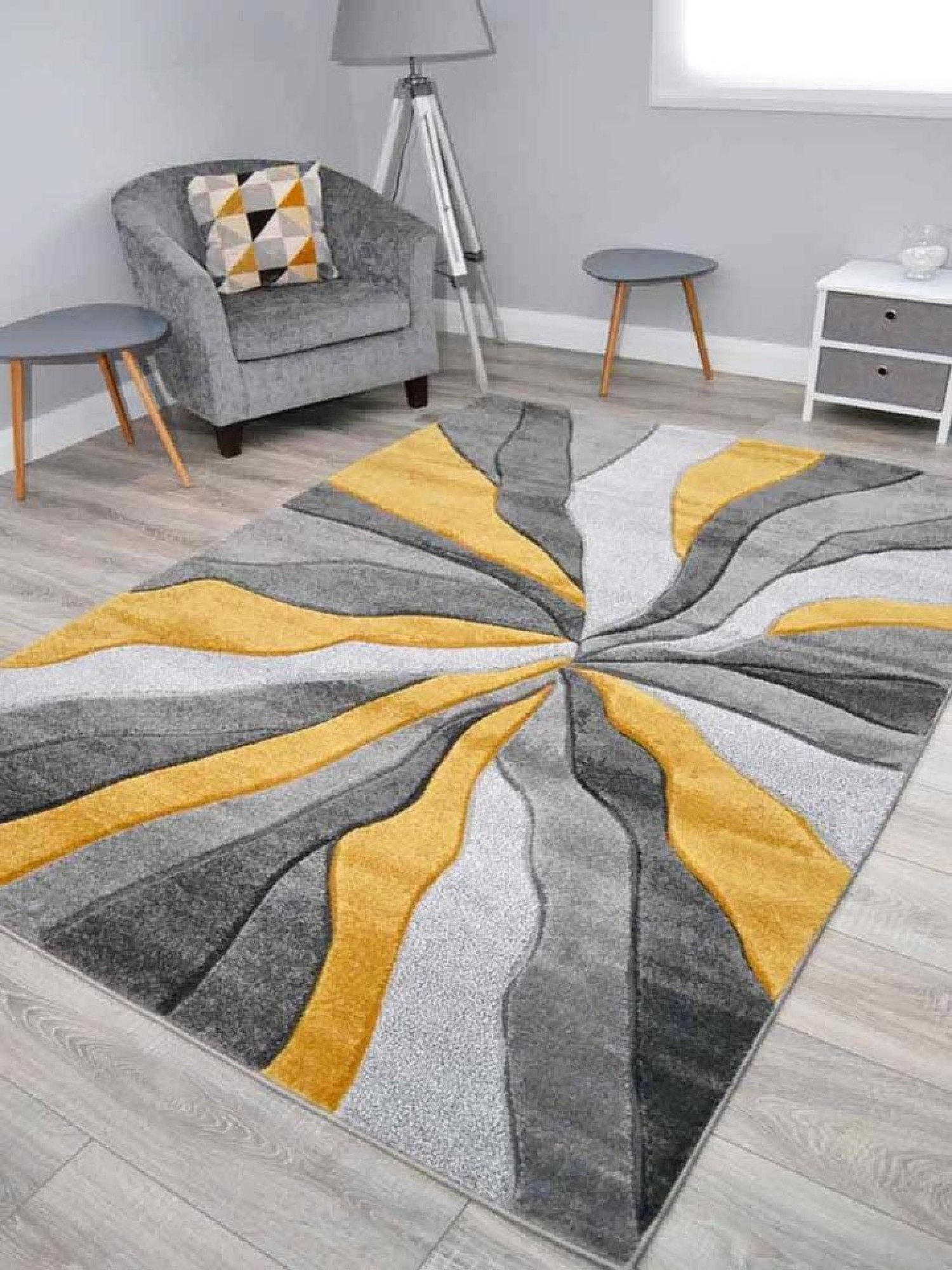 Sahara Splinter Gold Rug Free Postage