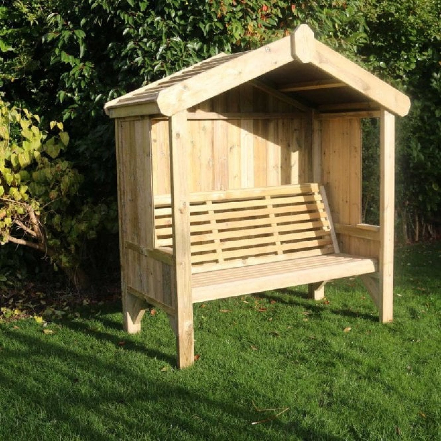 Cottage Arbour – Panelled Back & Sides – 3 seats (CA102)