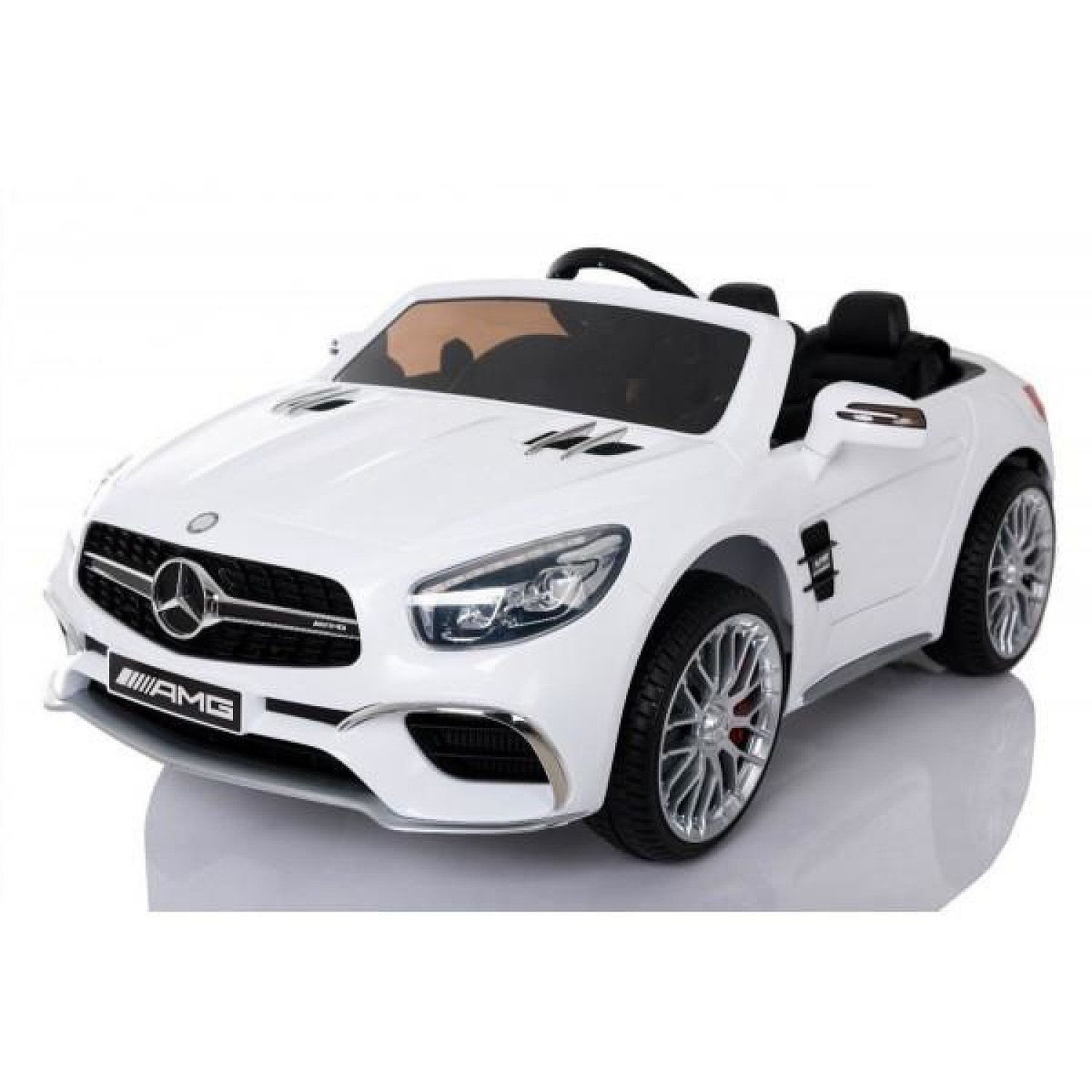 White Mercedes SL65 AMG 12v Electric Ride On Car + Parental Remote Control Free Postage