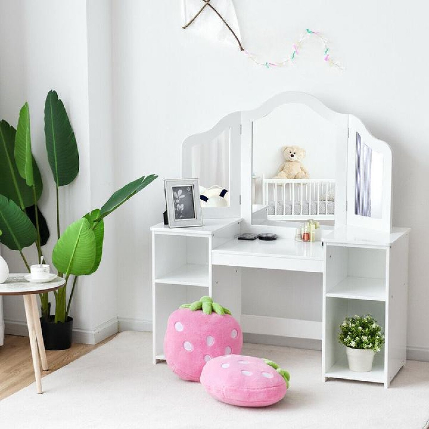 Princess Makeup Table Kids Vanity with Mirror Free Postage