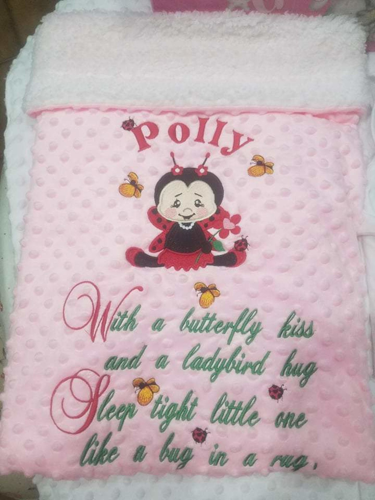 Pink Baby Blanket- Ladybird
