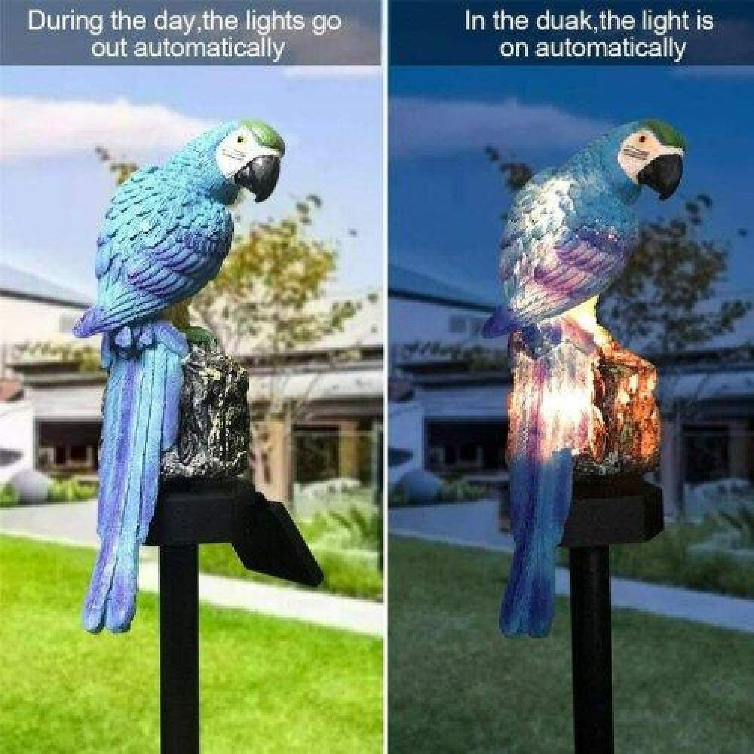 Parrot LED Lawn Lights Garden Landscape Lamp Outdoor Solar Power Light
