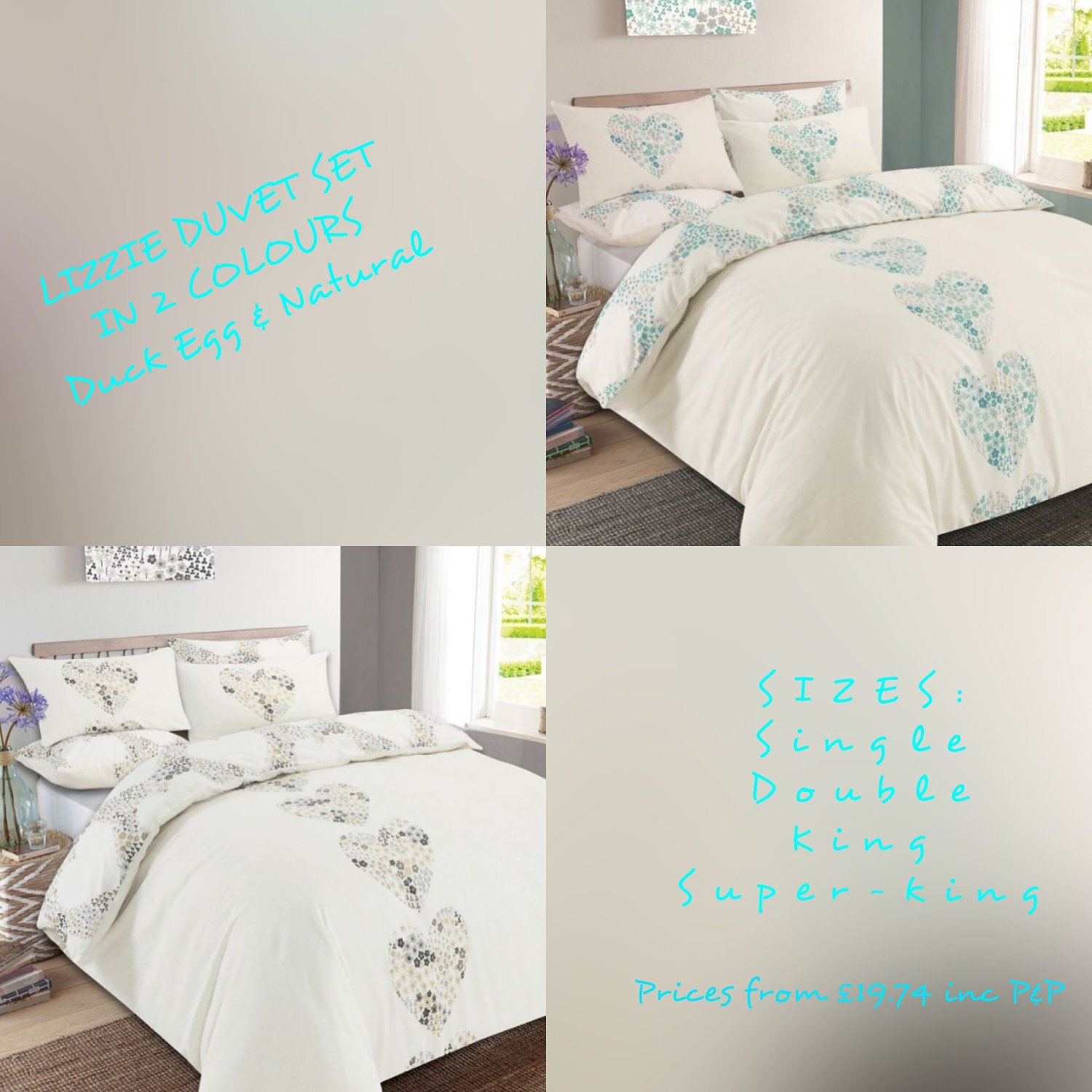 Lizzie Reversible Duvet Set