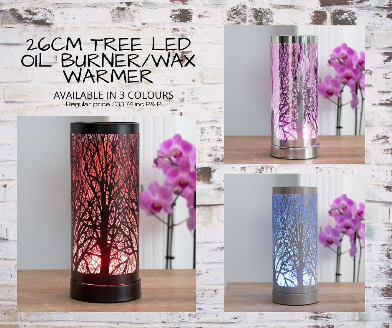 26CM TREE LED OIL BURNER/WAX WARMER