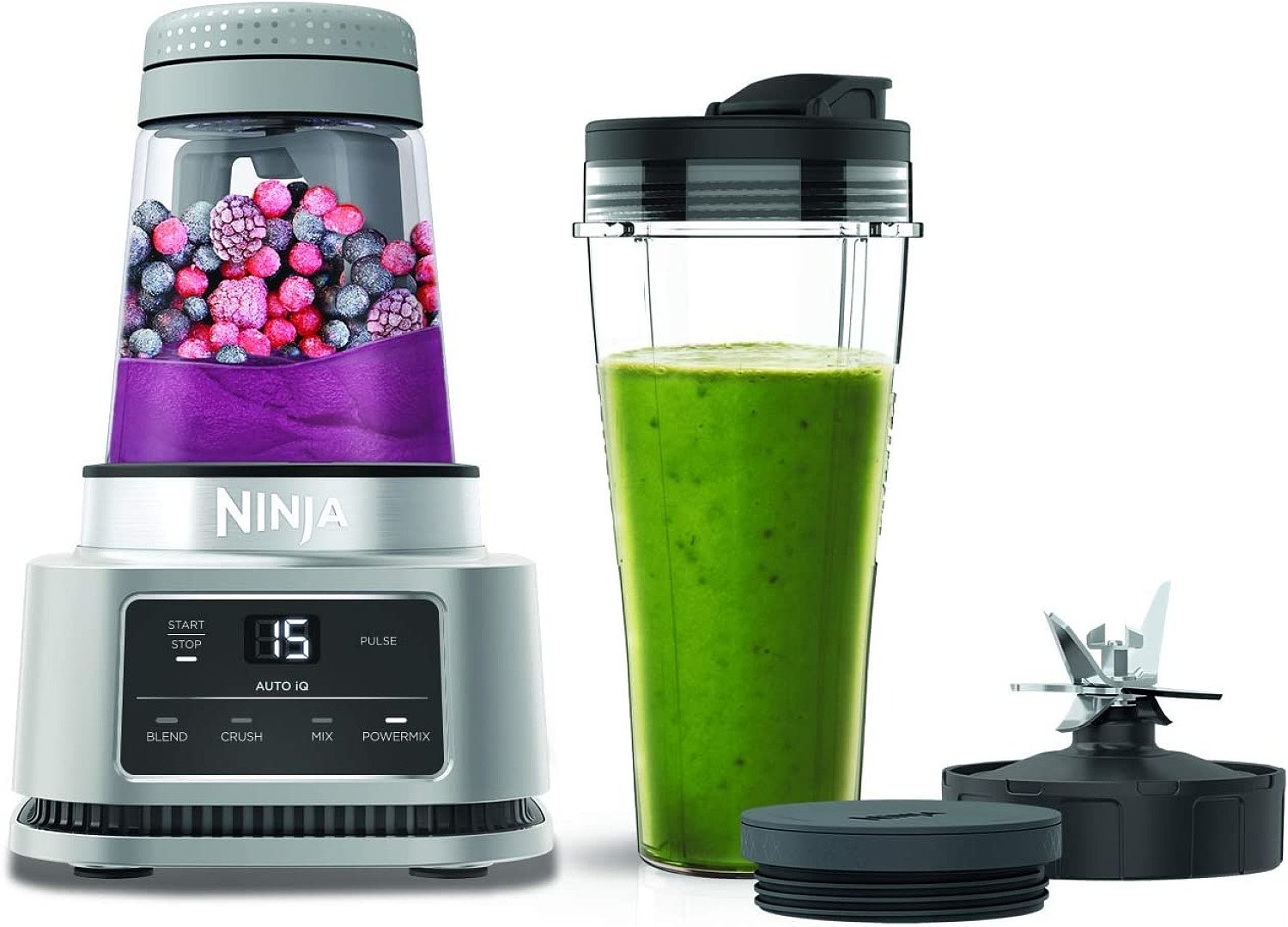 SAVE - Ninja Foodi Power Nutri Blender 2-in-1 with Smart Torque & Auto-iQ 1100W - CB100UK