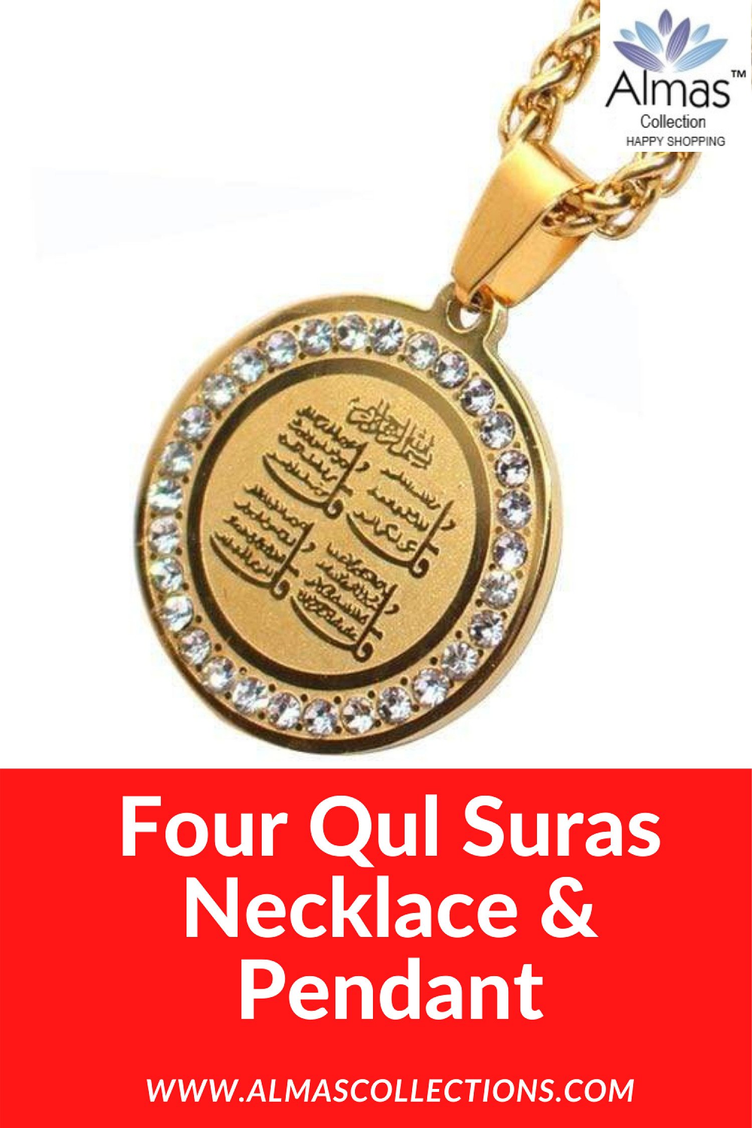 4 Qul Necklace & Pendant | Islamic Gifts | Almas Collections