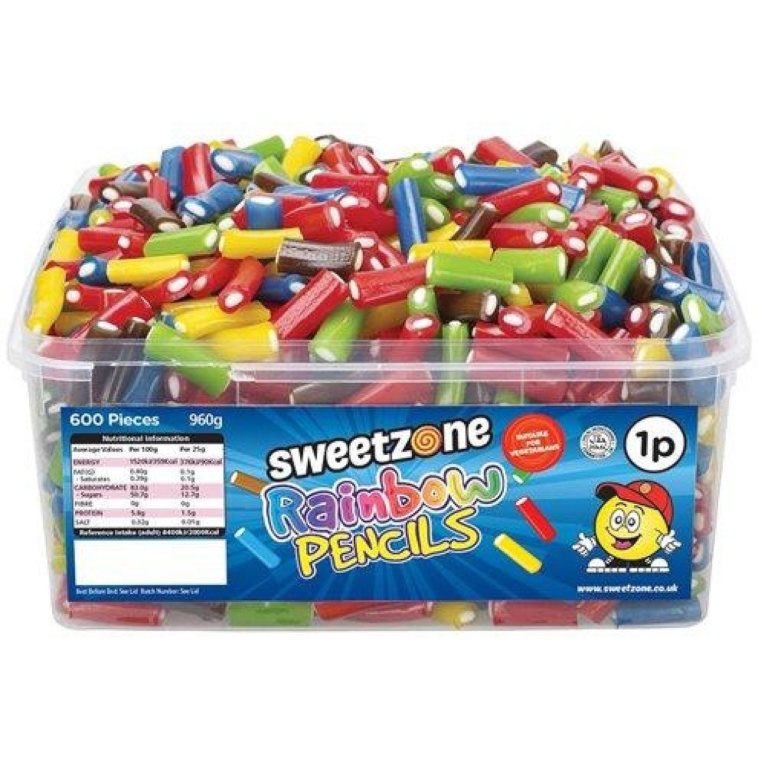 RAINBOW PENCILS TUB (SWEETZONE) 600 COUNT Free Postage