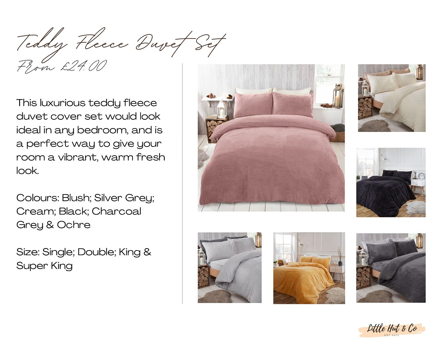 Teddy Fleece Duvet Set - From £24.00