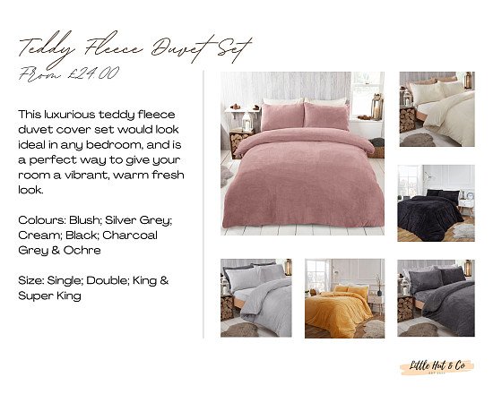 Teddy Fleece Duvet Set - From £24.00
