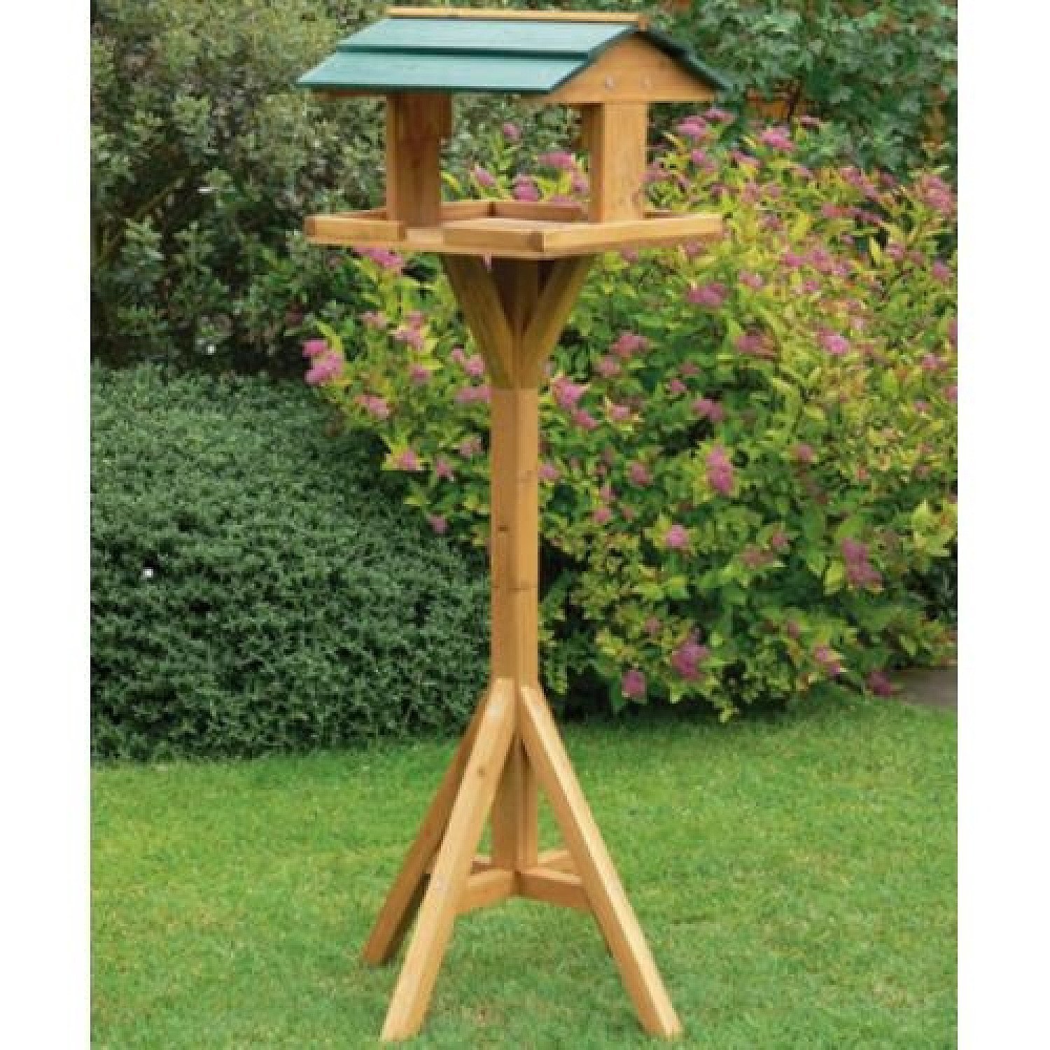 Traditional Wooden Bird Table Garden Decoration