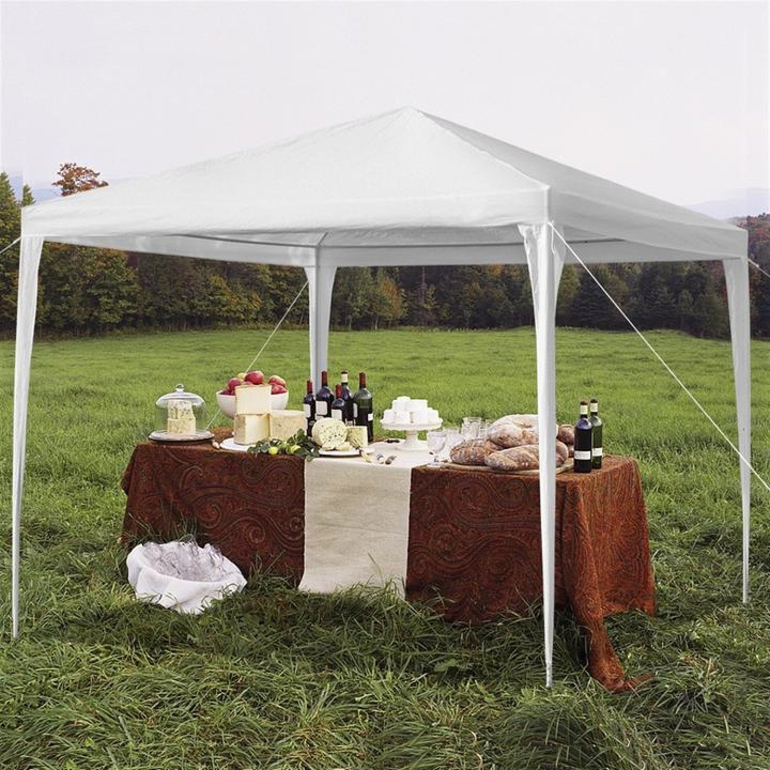 3 x 3m Waterproof Tent with Spiral Tubes White Free Postage