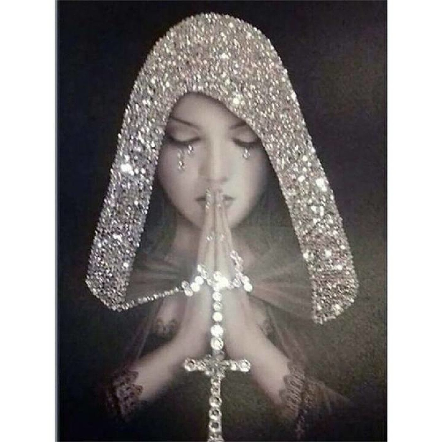 DIY 5D Diamond Painting Prayer Women Full Drill Wall Decor