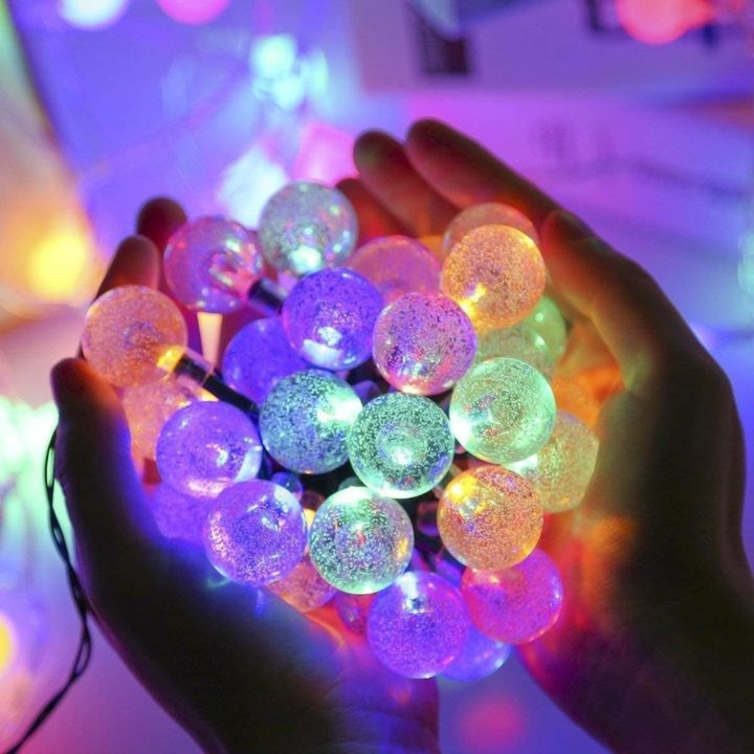 50 LED Solar Powered Garden Party- Multicoloured