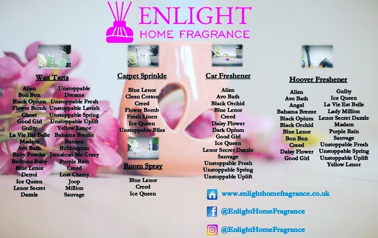 10% discount available at Enlight Home Fragrance