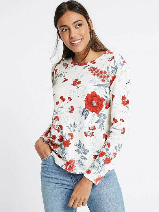 £7 Ex Store Ladies Long Sleeve Floral Top