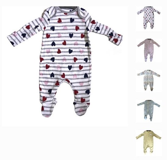 £3 Baby Sleepsuits