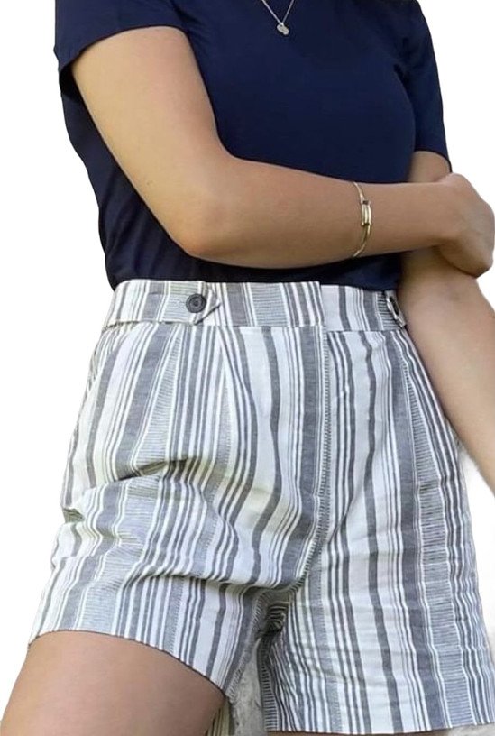 Ex Store Striped Linen Shorts