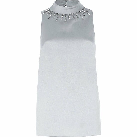 £2.00 Brand Name Sleeveless Jewel Neck Top