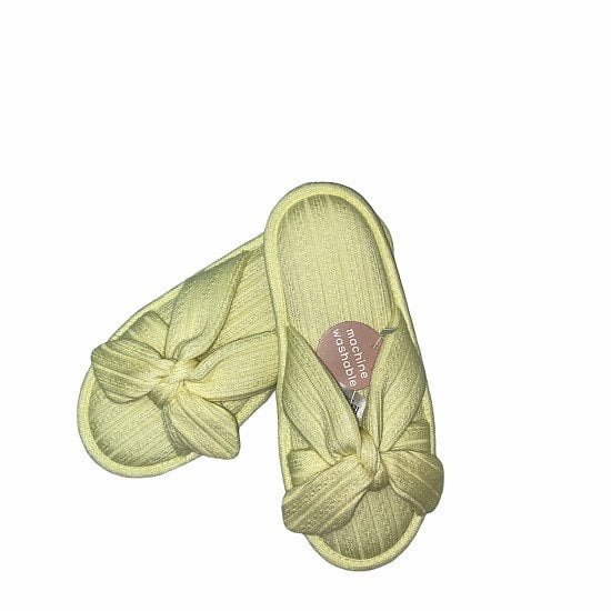 £2 Lemon Bow Slippers