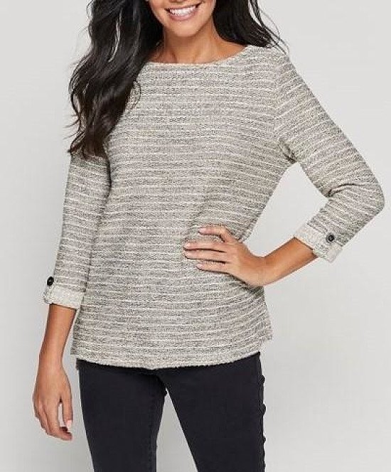 Ex Store Gold Fleck Boucle Top