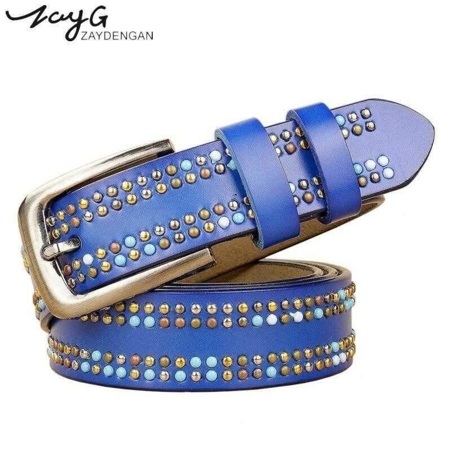 luxury fashion rivet belts high quality designer women belts brand waist belt for women casual pin