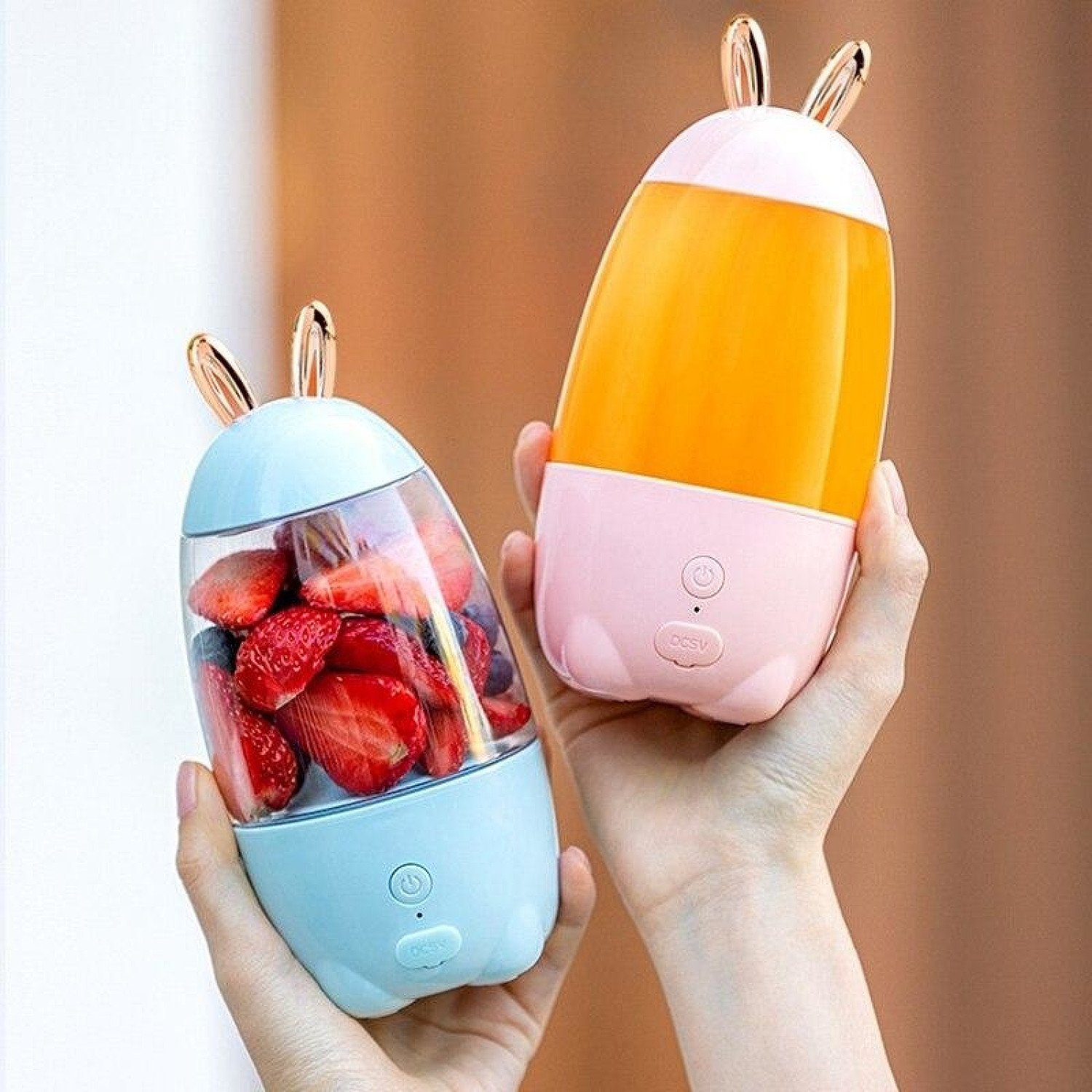 Vitamin Electric Fruit Juice Cup USB Rechargeable Smoothie Maker Blender Machine Sports Bottle Cute