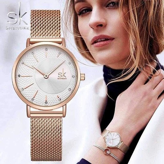Women Watch Top Brand Luxury Rose Gold Women Bracelet Watch
