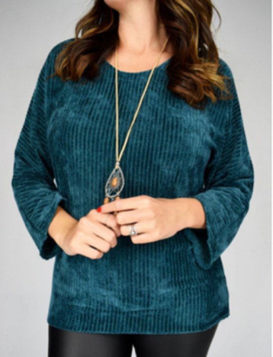 Multiple Colours Available - Ladies Ribbed Necklace Top
