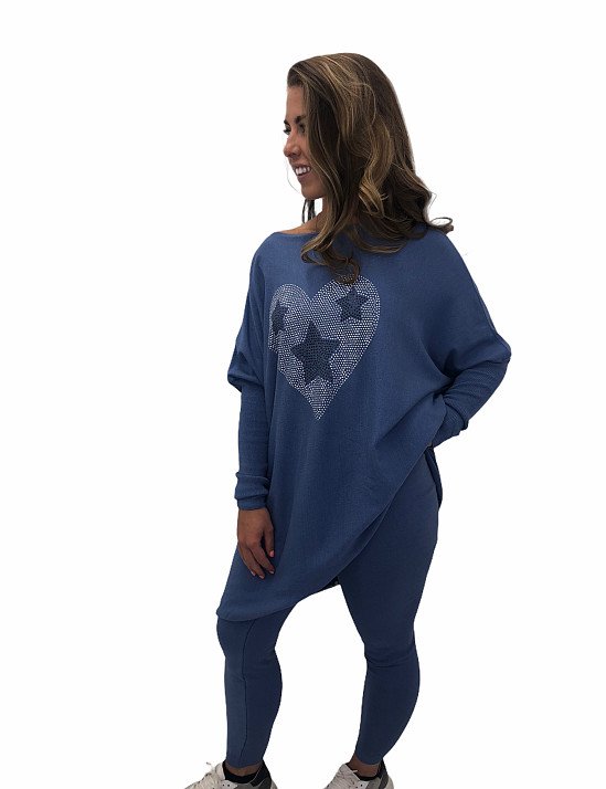 Heart & Stars Lounge Set Blue