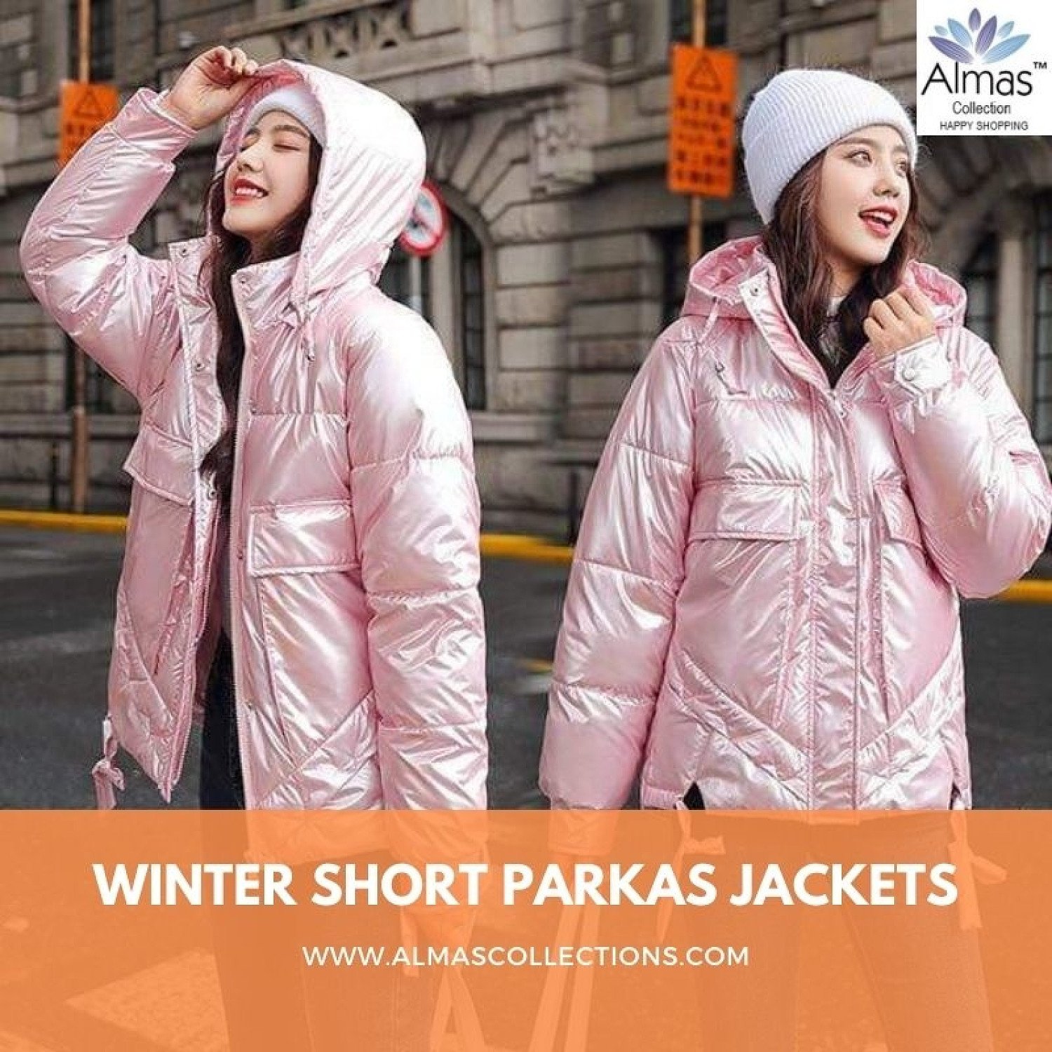 Winter Short Parkas Jackets from Almas Collections