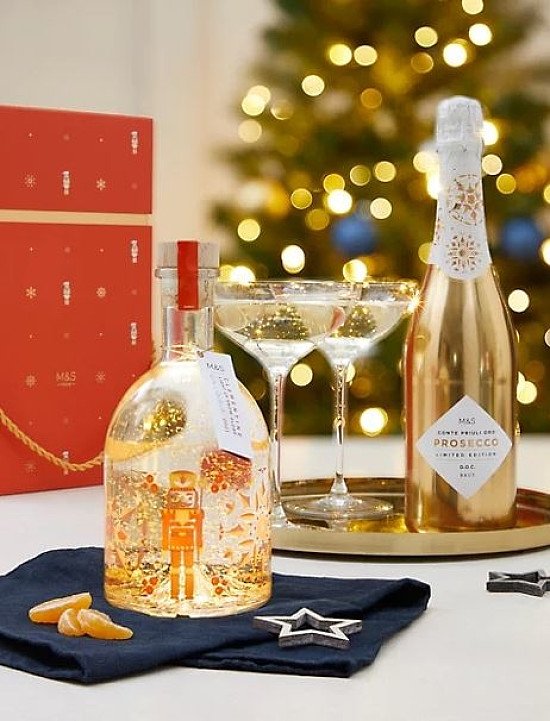 Clementine Light Up Snow Globe Gin Liqueur & Prosecco Gift Box £45.00