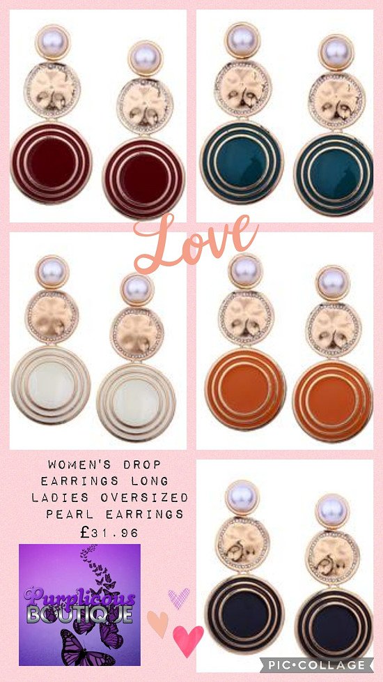 Women's Drop Earrings Long Ladies Oversized Pearl Earrings £31.96