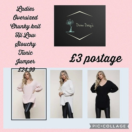 π Ladies Oversized Chunky knit Hi Low Slouchy Tunic Jumper π₯ Β£14.99 + π Β£3 postage.