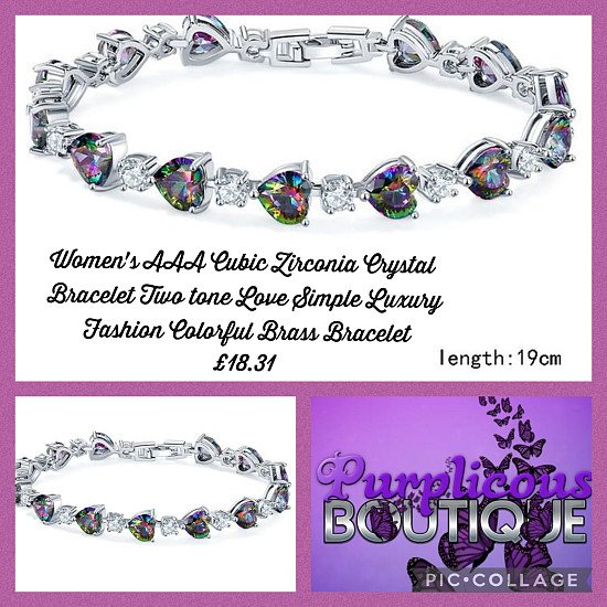 Women's AAA Cubic Zirconia Crystal Bracelet £18.31