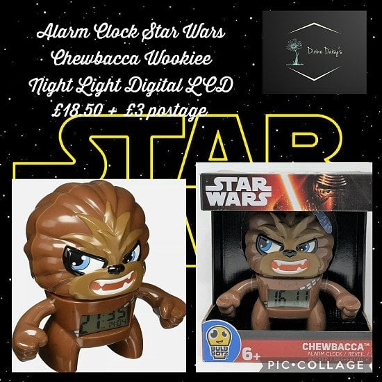 π Alarm Clock Star Wars Chewbacca Wookiee Night Light Digital LCD π₯ Β£18.50 + π Β£3 delivery