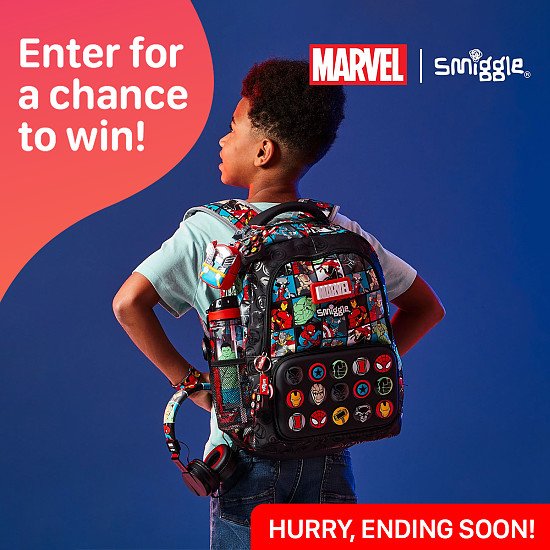 WIN this Smiggle Marvel Classic Backpack | Snizl Ltd Free Competition