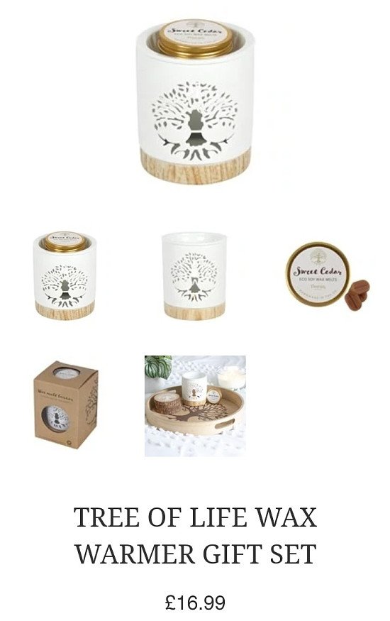 TREE OF LIFE WAX WARMER GIFT SET 💥£16.99 £3.50 delivery 🚛 🚛Free delivery on orders over £20+.