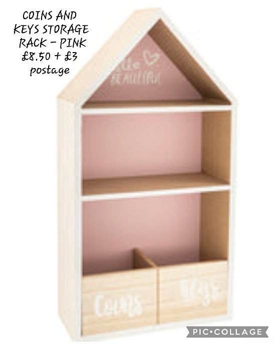 COINS AND KEYS STORAGE RACK - PINK £8.50 + £3 postage