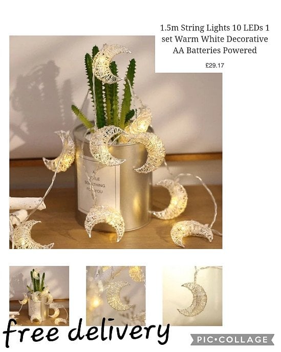 1.5m String Lights 10 LEDs 1 set Warm White Decorative AA Batteries Powered π₯Β£29.17