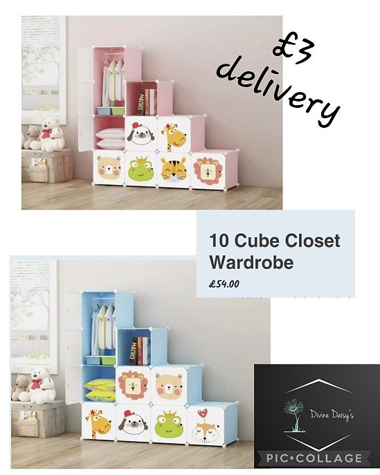 10 Cube Closet Wardrobe £54.00 + £3 postage.