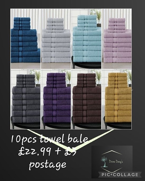 10pcs towel bale 💥£22.99 + £3 postage 🚛