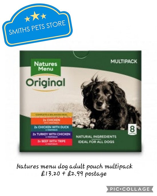 Natures menu dog adult pouch multipack 💥£13.20 +🚛 £2.99 postage