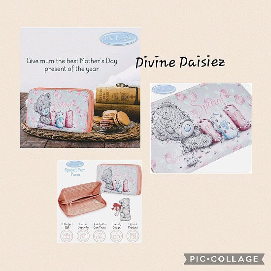 Me To You Tatty Teddy Wallet with Zipper and Multiple Card Slots for Women
