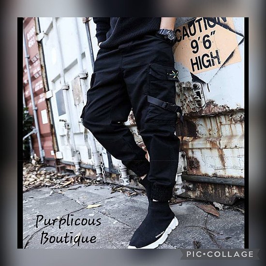 Men's Basic Chinos Pants - Solid Colored Black